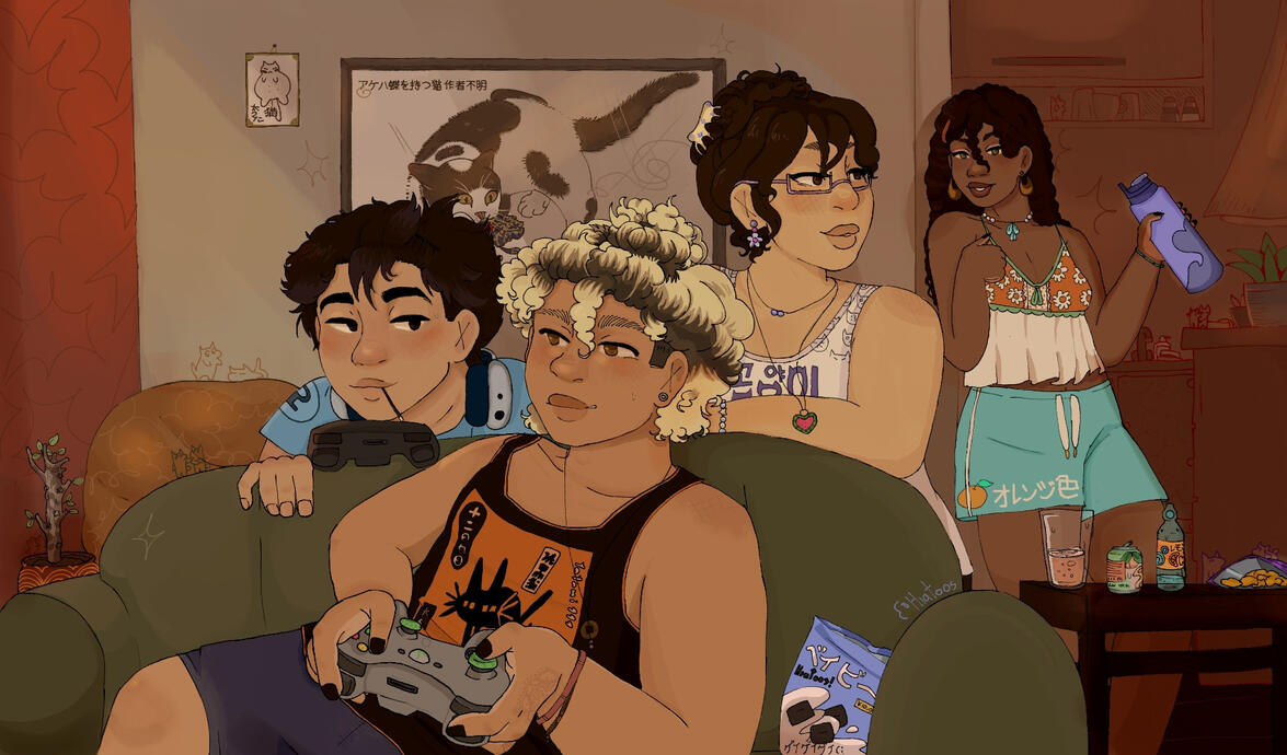 half-body ✦ 4 characters ✦ detailed bg (57-70 hours)